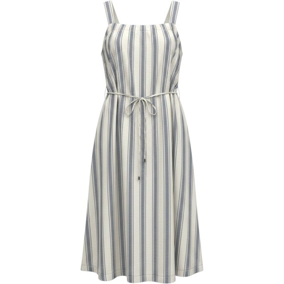 Liz Lange Maternity Dresses & Skirts - Liz Lange Large Maternity Blue White Striped Cotton Midi Dress Sleeveless